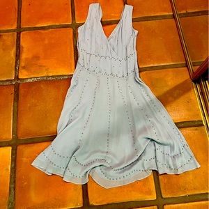 Beautiful pale blue dress with silver studded detail